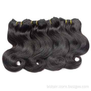 4 strands of Brazilian wavy real human hair tresses 8 inches short braided Brazilian real human hair Elf hair extension